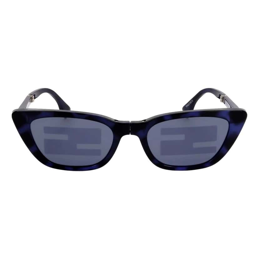 Fendi Fendi Women's Injected Touch of FF Blue Havana Sunglasses Brown Good condition - Back View