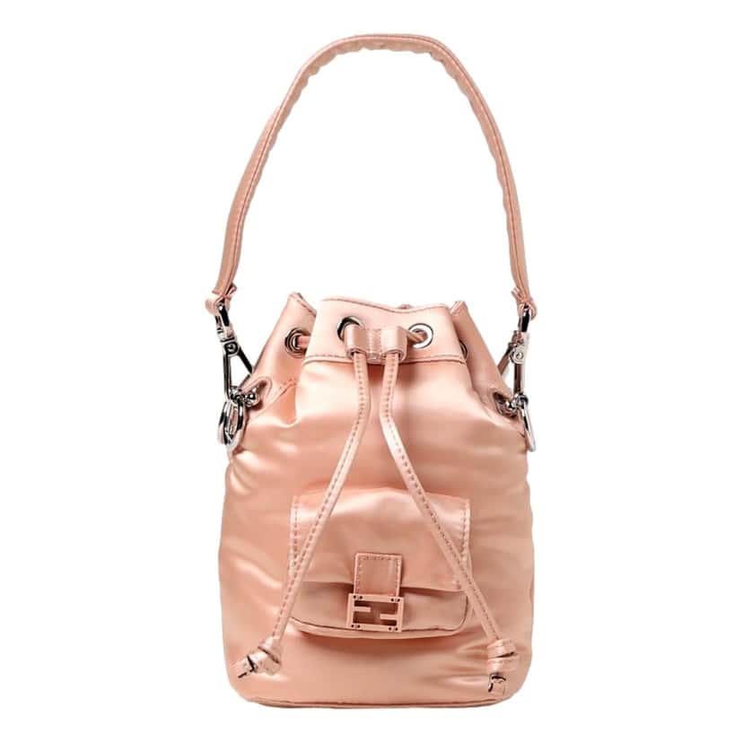 Fendi Fendi Mon Tresor Baguette Baby Pink Nylon Bucket Mini Crossbody Bag Pink Never worn - Front View