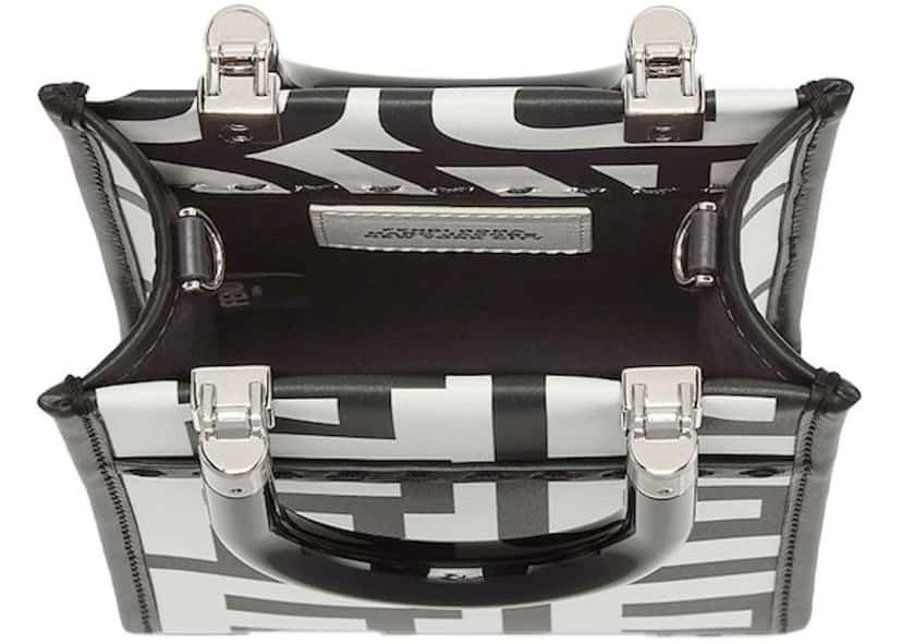 Fendi Fendi Sunshine Nero and Blanco Calfskin Leather Mini Bag Black Leather Never worn - Model View