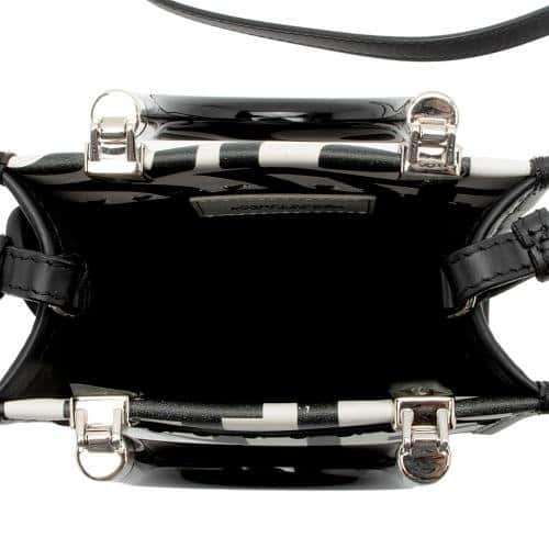 Fendi Fendi Sunshine Nero and Blanco Calfskin Leather Mini Bag Black Leather Never worn - Box View