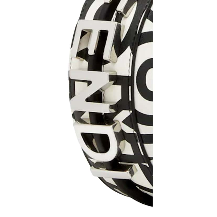 Fendi Fendi x Marc Jacobs Fendigraphy Black and White Hobo Nano Bag Black Leather Never worn - Box View