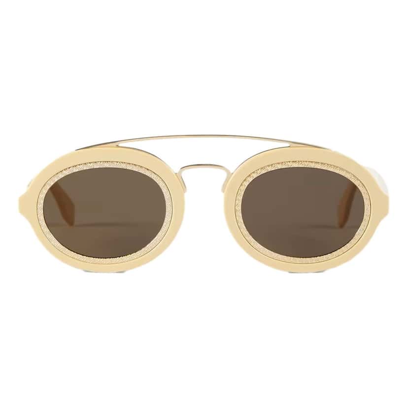 Fendi Fendi FF Men's Sunglasses Cream FOL548 Beige Never worn - Front View