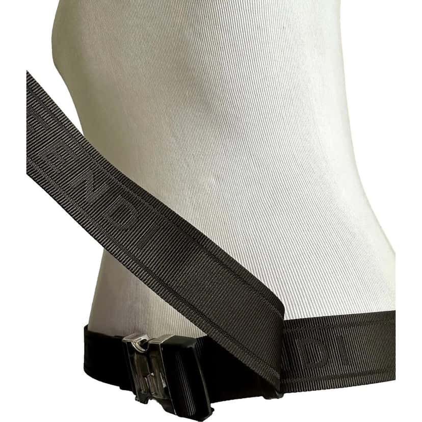 Fendi Fendi Roma Fendigraphy Nero and Rosso Leather Belt Bag Black Leather Never worn - Box View