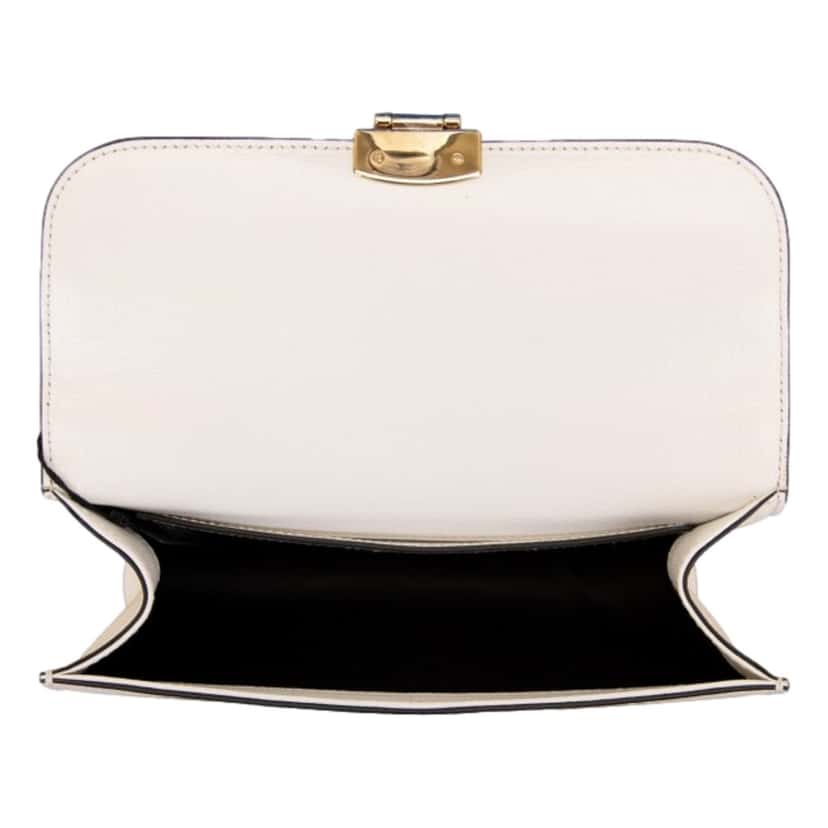 Miu Miu Miu Miu Madras White Leather Tortoise Shell Chain Handbag White Leather Never worn - Model View