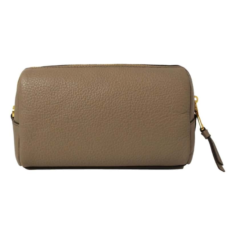 Prada Prada Vitello Daino Argilla Grey Leather Cosmetic Pouch Other Leather Never worn - Inside View