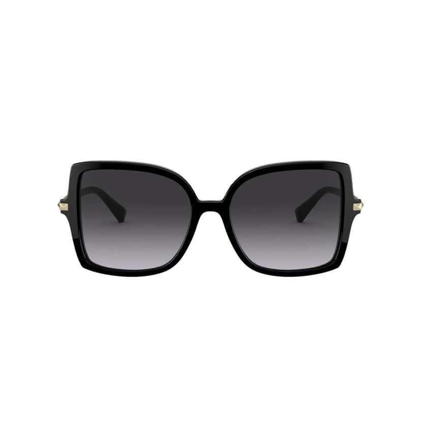 Valentino Garavani Valentino Garavani Black Studded Acetate and Titanium Sunglasses Size 56 Black Never worn - Front View