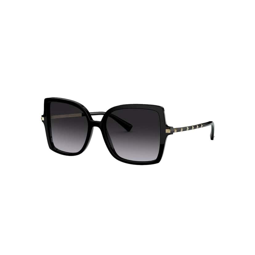 Valentino Garavani Valentino Garavani Black Studded Acetate and Titanium Sunglasses Size 56 Black Never worn - Inside View
