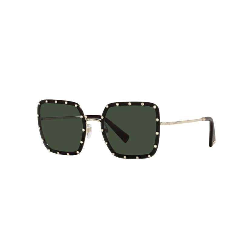 Valentino Garavani Valentino Garavani Green Studded Titanium Sunglasses Green Never worn - Front View