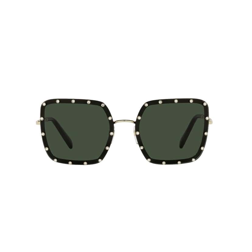 Valentino Garavani Valentino Garavani Green Studded Titanium Sunglasses Green Never worn - Back View