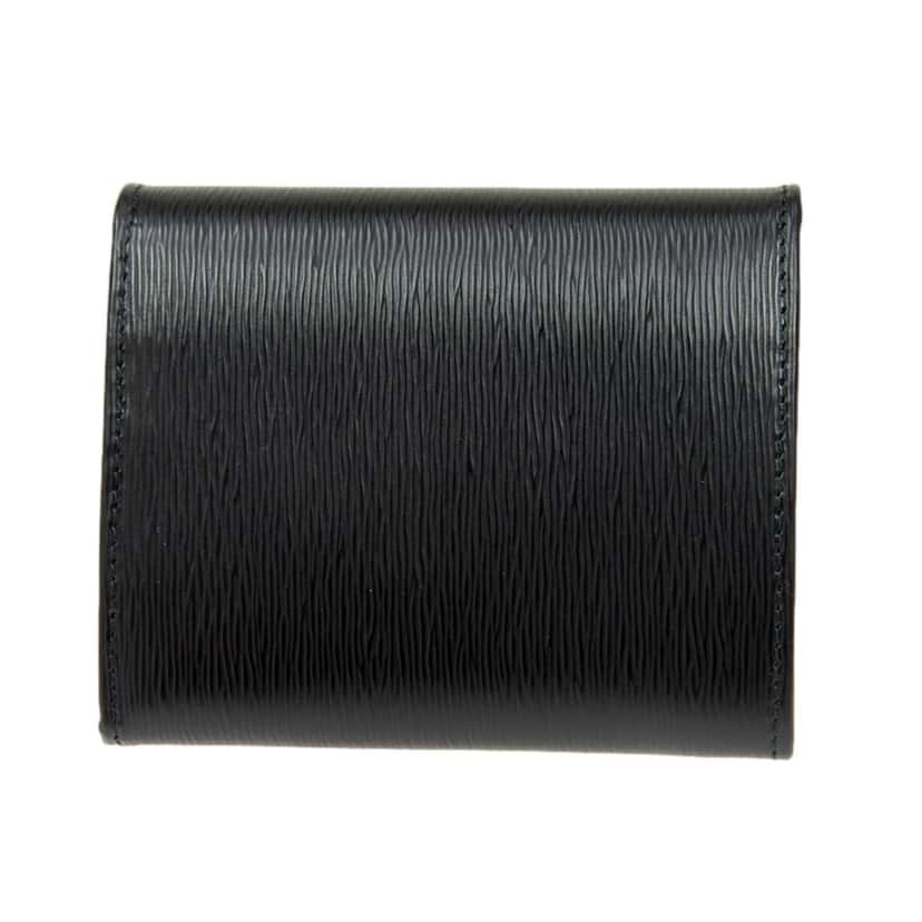 Prada Prada Vitello Move Trifold Compact Wallet Black Leather Triangle Plaque Black Leather Never worn - Inside View