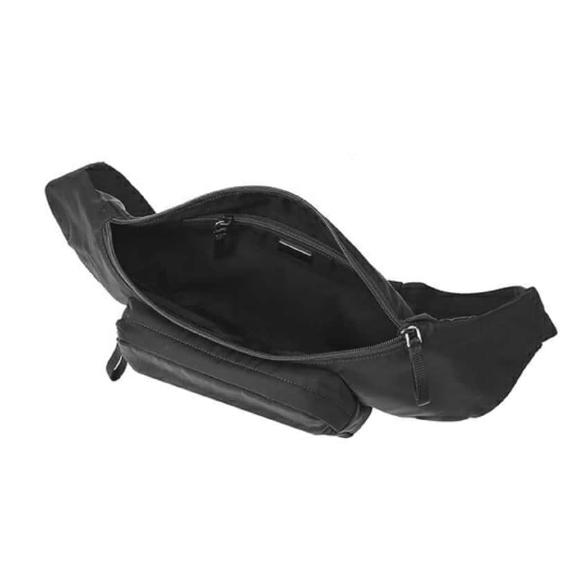 Prada Prada Marsupio Tessuto Nylon Triangle Logo Black Belt Bag Black Leather Never worn - Back View