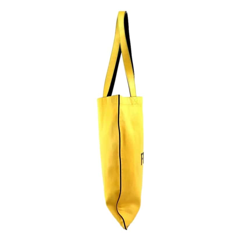Fendi Fendi Pack Large Shopping Tote Yellow Box Leather Bag Yellow Leather Never worn - Inside View