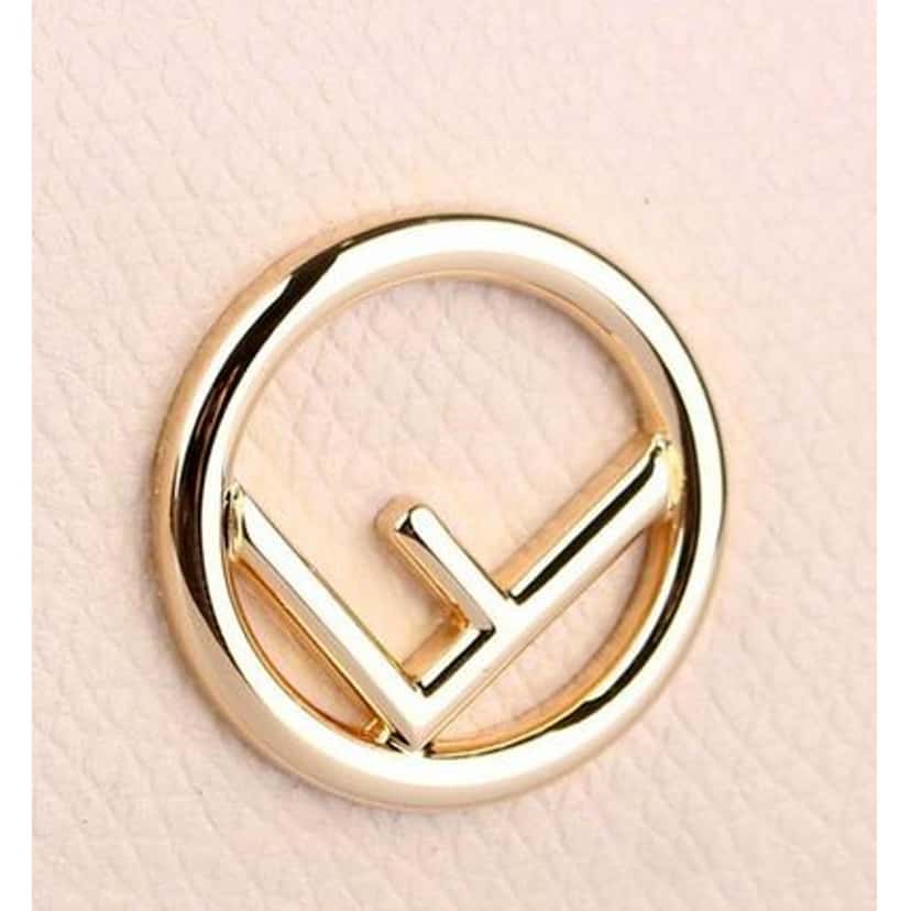 Fendi Fendi Calf Leather F Logo Poudre Pink Leather Coin Case Pink Leather Never worn - Back View