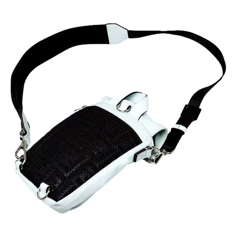 Fendi Fendi Fendiness Mini Backpack Crossbody Cyber Blue Nylon FF Mesh Blue Leather Never worn - Back View