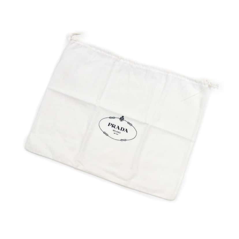 Prada Prada Duet Tessuto Nylon Ostrich Leather Cielo Blue Bucket Bag Blue Leather Never worn - Box View