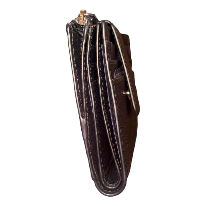 Prada Prada Black Vitello Grain Leather Card Case Bifold Wallet with Zipper Coin Pouch Black Leather Never worn - Inside View