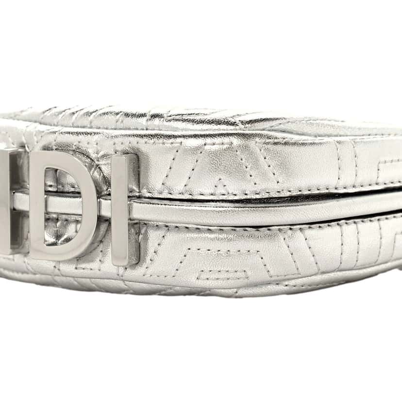 Fendi Fendi x Marc Jacobs Fendigraphy Silver Mini Hobo Leather Bag Silver Leather Never worn - Model View