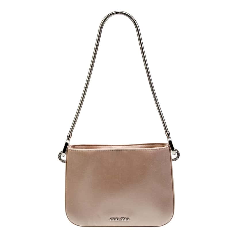 Miu Miu Miu Miu Sassy Crystal Embellished Powder Pink Satin Handbag Pink Satin Never worn - Inside View