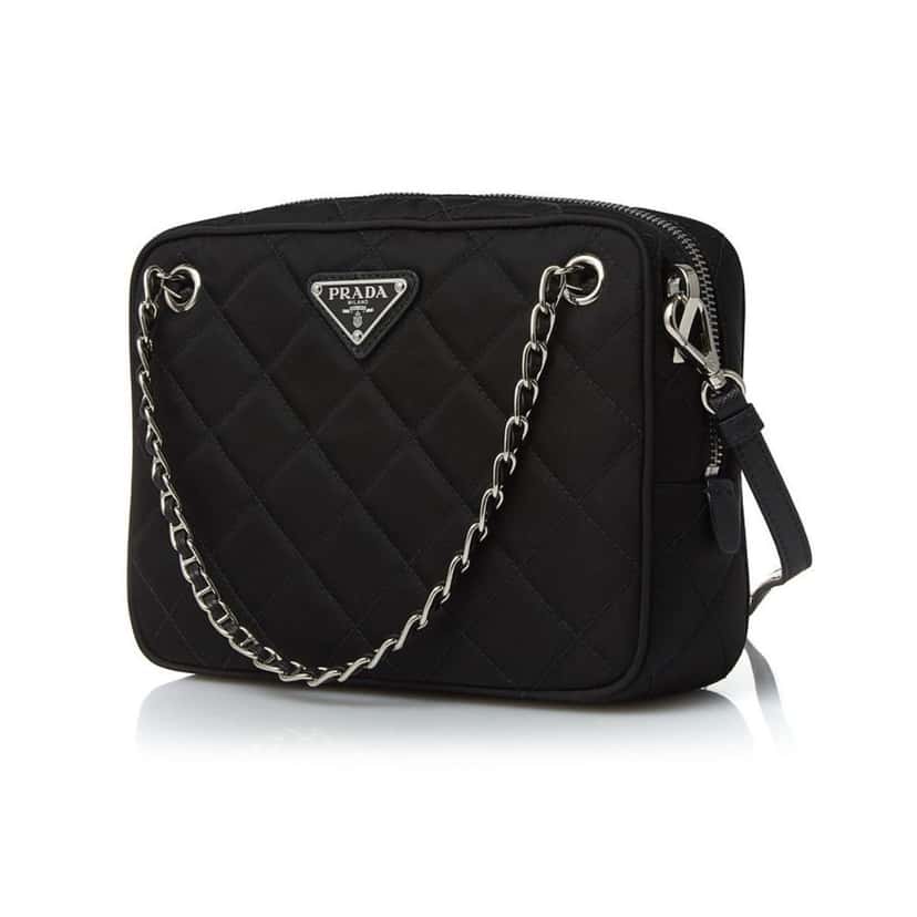 Prada Prada Re-Edtion Nylon Quilted Black Triangle Logo Crossbody Bag Black Never worn - Inside View
