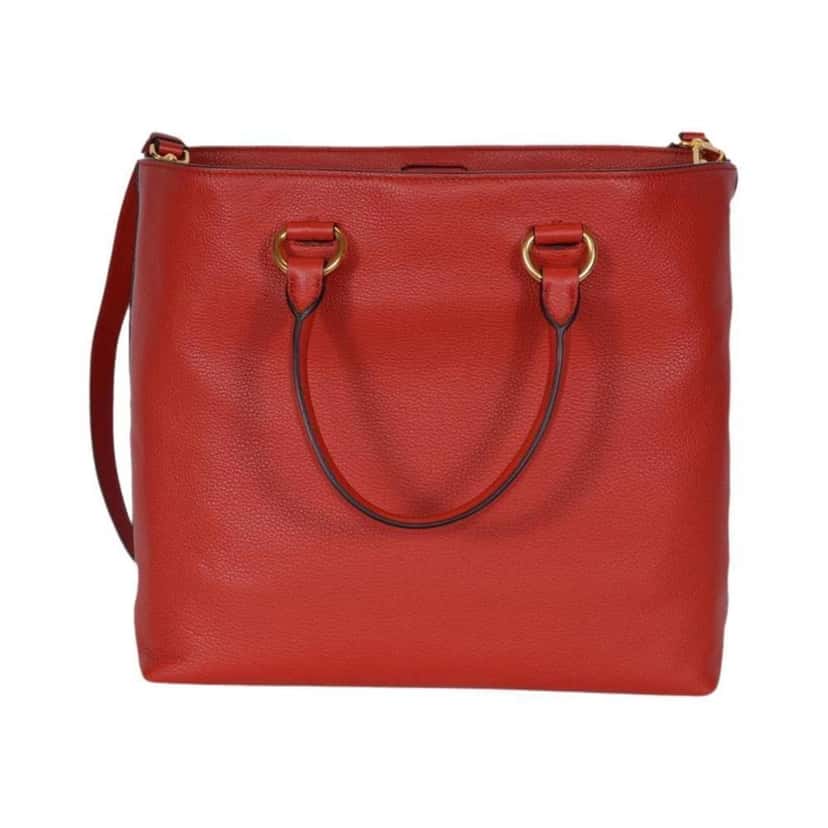 Prada Prada Vitello Phenix Red Leather Shopping Tote Red Leather Good condition - Inside View