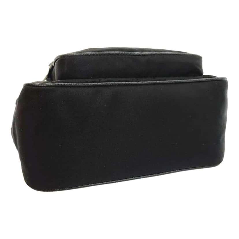 Prada Prada Black Tessuto Nylon and Saffiano Leather Crossbody Satchel Black Leather Never worn - Box View