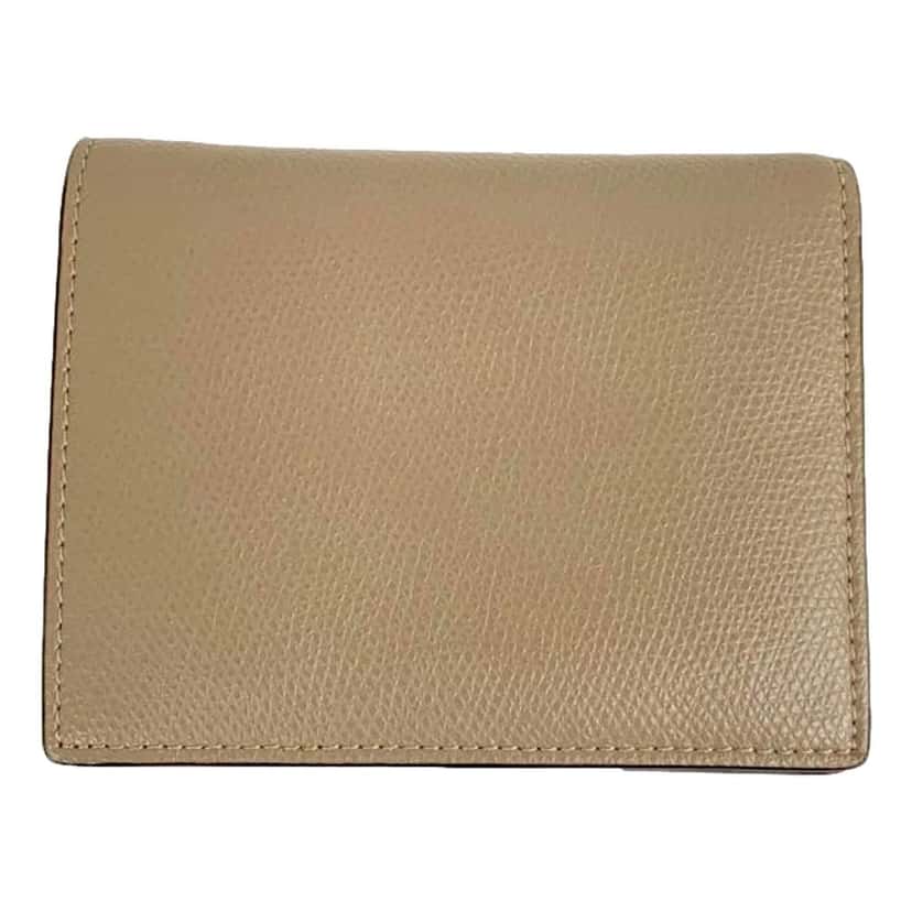 Fendi Fendi F is Fendi Tortora Gray Leather Bifold Wallet Other Leather Never worn - Back View