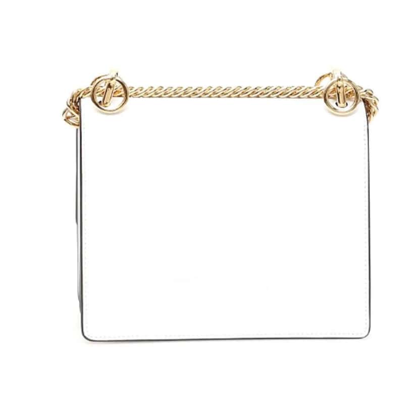 Fendi Fendi Kan I White Multi Color Flowers Leather Chain Bag White Leather Good condition - Model View