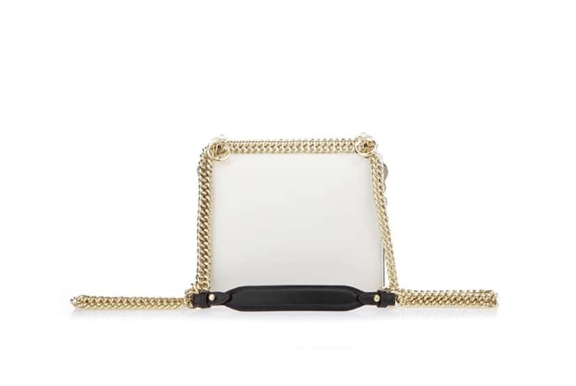 Fendi Fendi Kan I White Multi Color Flowers Leather Chain Bag White Leather Good condition - Box View