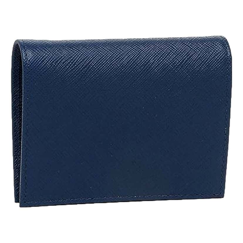 Prada Prada Womens Saffiano Multi-Color Folding Wallet Bluette Blue and Astrale Blue Leather Never worn - Inside View