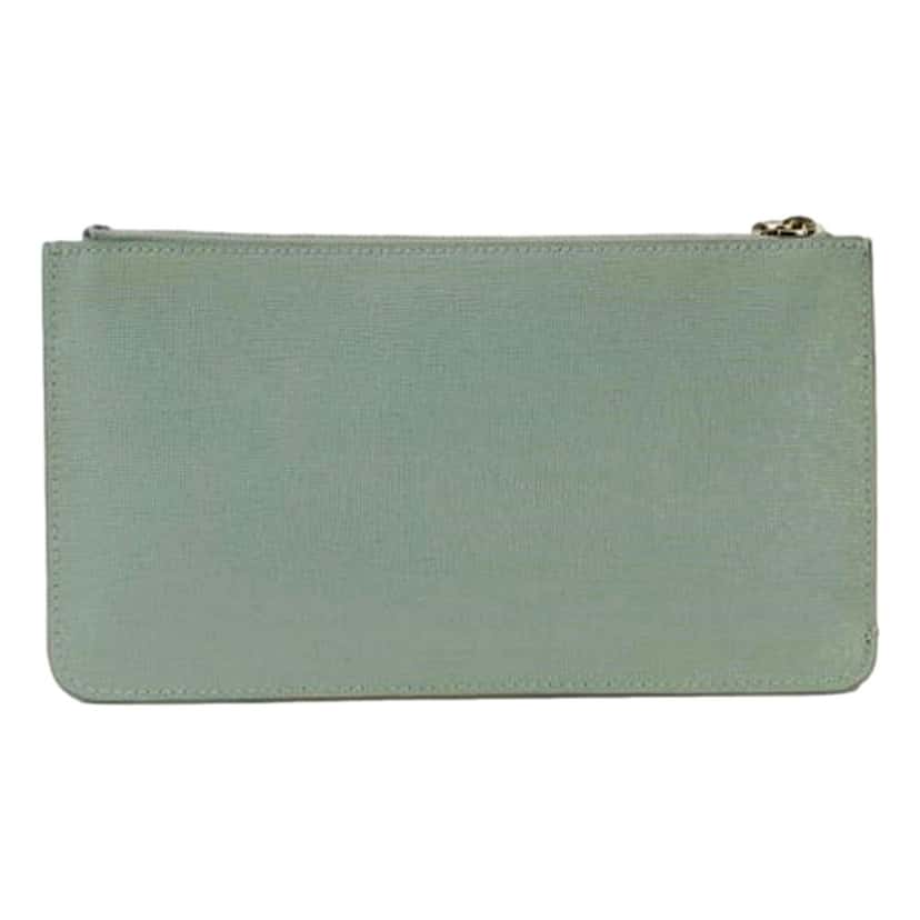 Fendi Fendi Monster Zip Pouch Clutch Cosmetic Bag Travel Purple Blue Leather Blue Leather Good condition - Box View