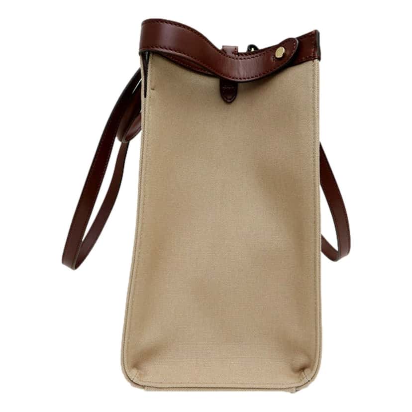 Fendi Fendi FF Peekaboo X-Lite Brown Beige Canvas and Leather Tote Brown Canvas Never worn - Model View