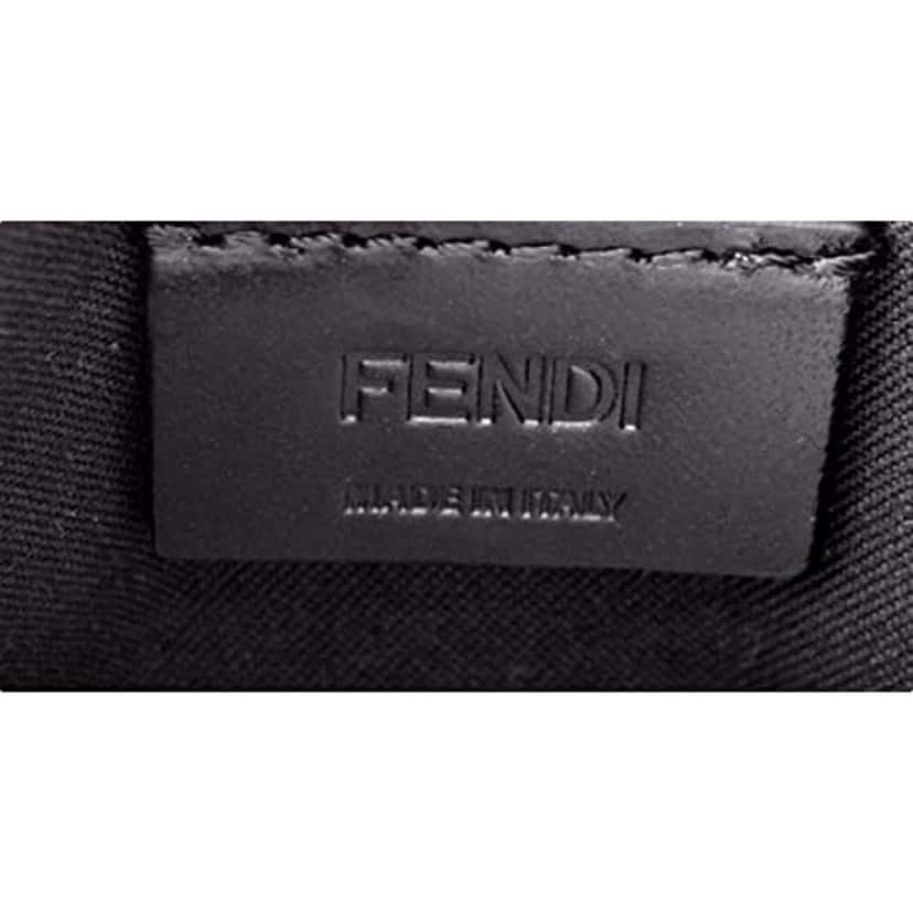 Fendi Fendi Roma Black Calfskin Leather Embossed Logo Card Case Wallet Other Leather Never worn - Inside View