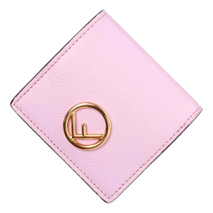 Fendi Fendi Calf Leather F logo Lavanda Pink Leather Coin Pink Leather Never worn - Front View
