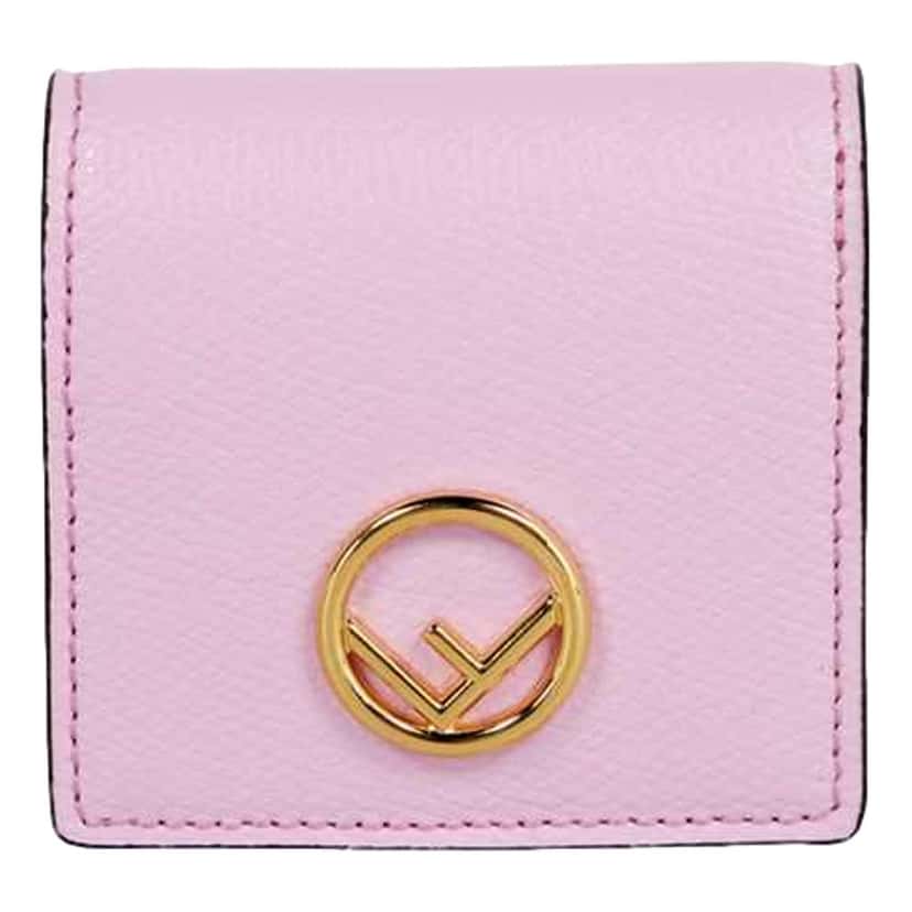 Fendi Fendi Calf Leather F logo Lavanda Pink Leather Coin Pink Leather Never worn - Back View