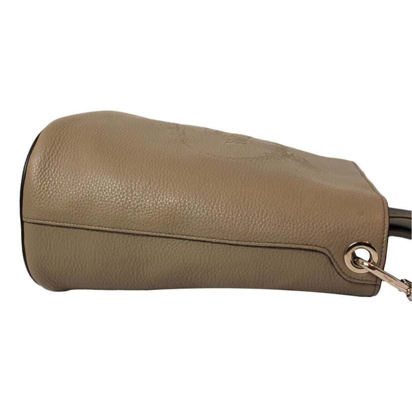 Prada Prada Vitello Phenix Grey Leather Stripe Strap Bucket Bag Crossbody Other Leather Never worn - Model View