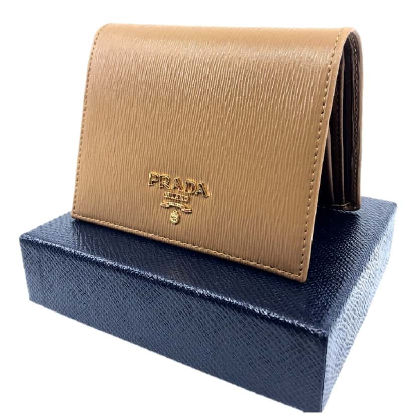 Prada Prada Vitello Move Cipria Beige Leather Bifold Snap Wallet Beige Leather Never worn - Inside View