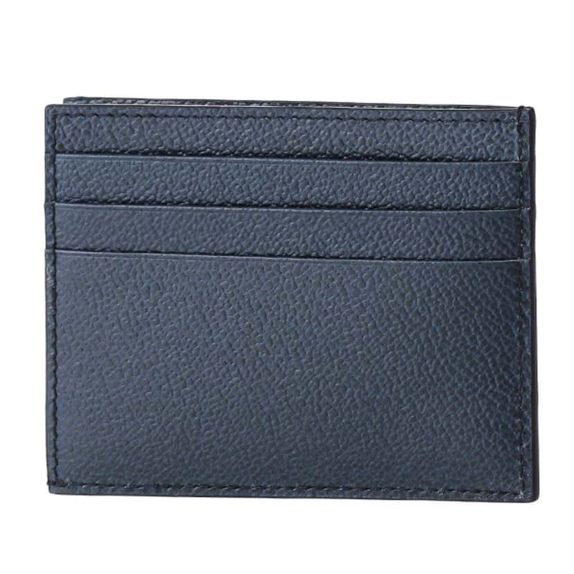 Prada Prada Vitello Micro Grain Navy Triangle Logo Cardholder Wallet Navy Leather Never worn - Box View