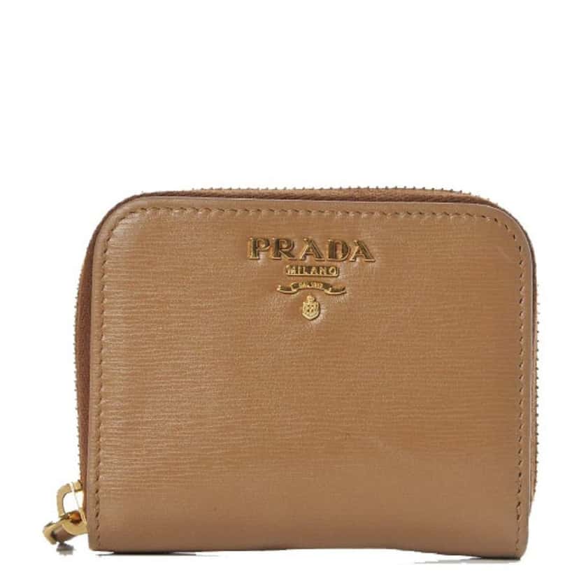 Prada Prada Vitello Move Cipria Beige Leather Zip Around Beige Leather Never worn - Front View