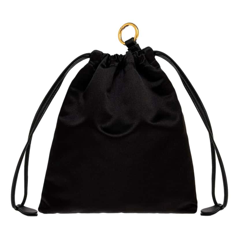 Miu Miu Miu Miu Duchesse Satin Mini Pouch Bag in Black Black Satin Never worn - Back View