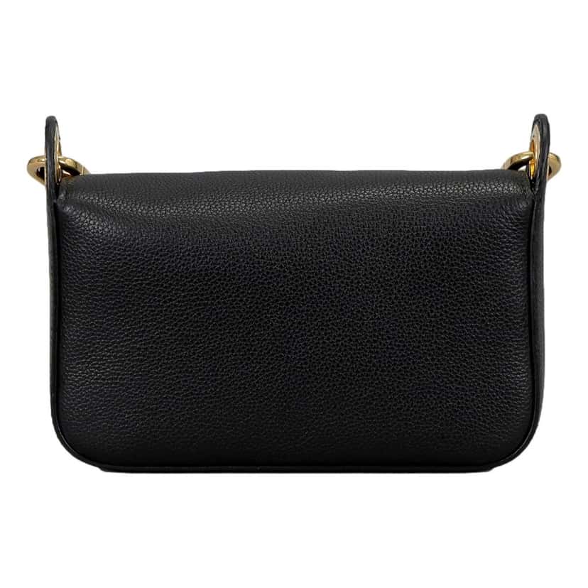 Prada Prada Milano Black Small Leather Crossbody Bag Web Stripe Strap Black Leather Never worn - Model View