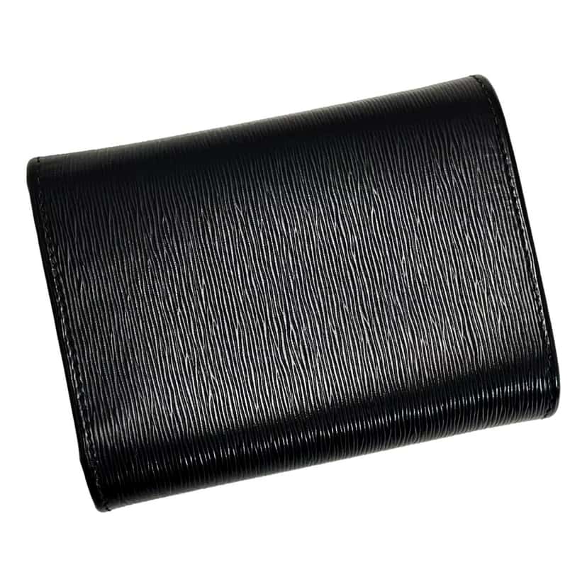 Prada Prada Vitello Move Nero Black Trifold Coin Zipper Snap Card Holder Wallet Black Leather Never worn - Back View