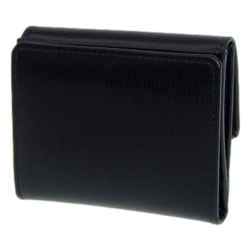 Prada Prada Vitello Move Nero Black Trifold ID Holder Snap Wallet Black Leather Never worn - Back View