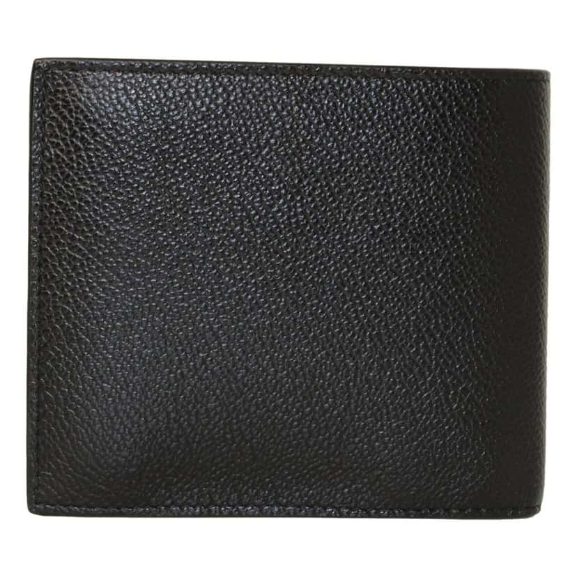 Prada Prada Black Vitello Micro Grain Leather Bifold Wallet Black Leather Never worn - Back View