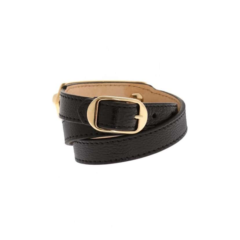 Balenciaga Balenciaga Arena Wrap Bracelet Blue Nuit Shiny Leather Medium Navy Leather Never worn - Inside View