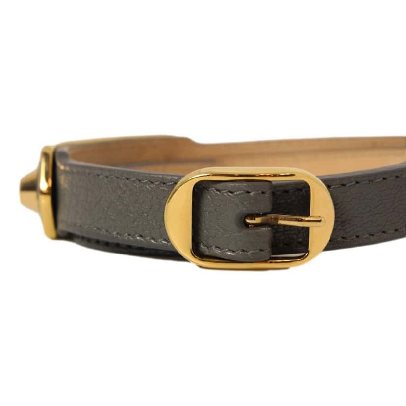 Balenciaga Balenciaga Arena Triple Wrap Bracelet Dark Grey Studded Leather Small Other Leather Never worn - Back View