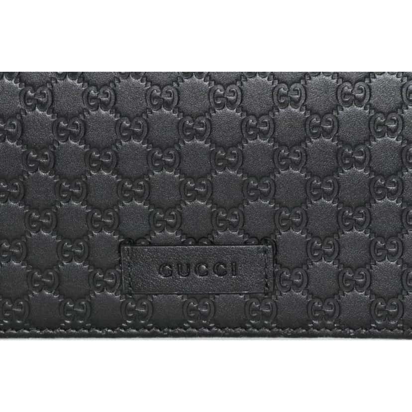 Gucci Gucci Microguccissima GG Logo Black Leather Wallet Crossbody Handbag Black Leather Good condition - Box View
