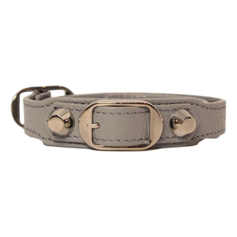 Balenciaga Balenciaga Arena Grey Lambskin Leather Wrap Bracelet Other Leather Never worn - Front View