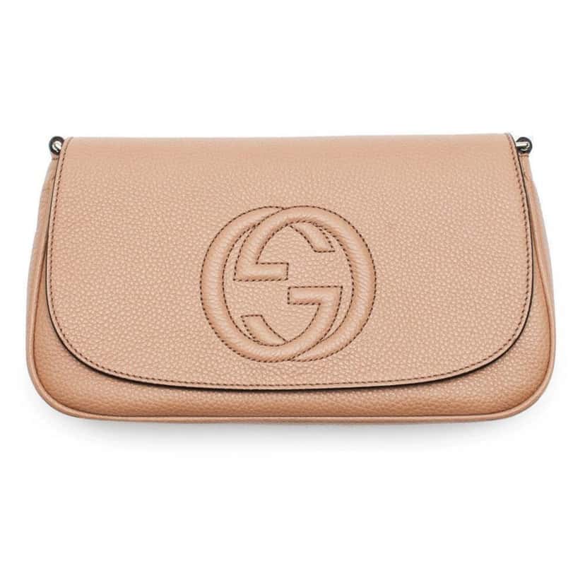 Gucci Gucci Soho Disco Beige GG Leather Tassel Chain Crossbody Flap Bag Beige Leather Good condition - Inside View