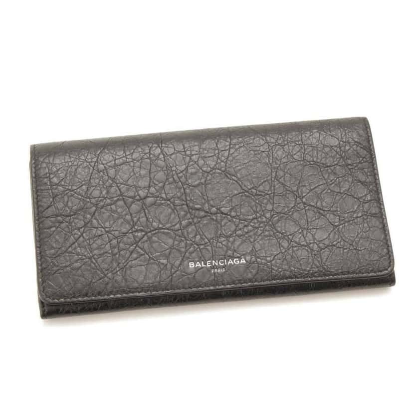 Balenciaga Balenciaga Antracite Grey Arena Leather Long Wallet Other Leather Never worn - Front View