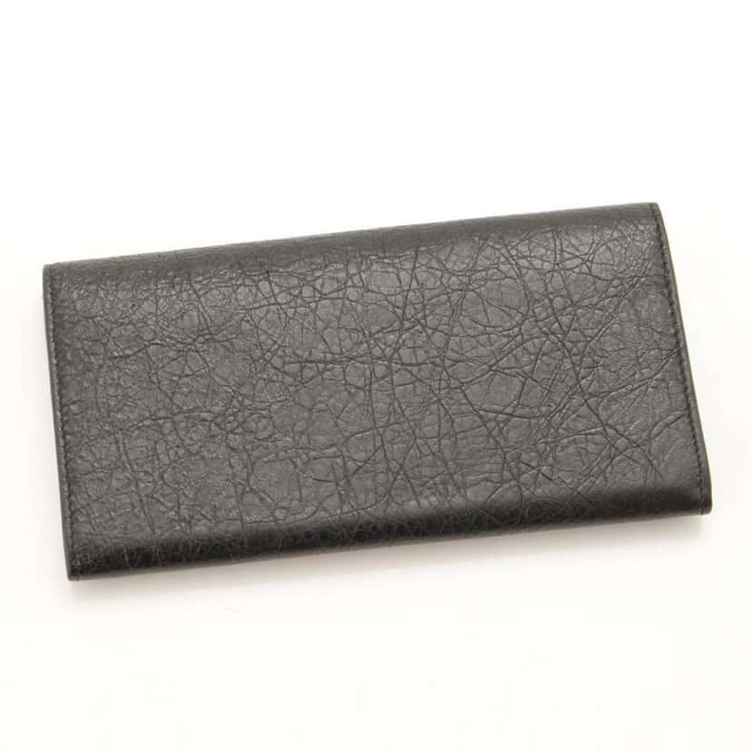 Balenciaga Balenciaga Antracite Grey Arena Leather Long Wallet Other Leather Never worn - Back View